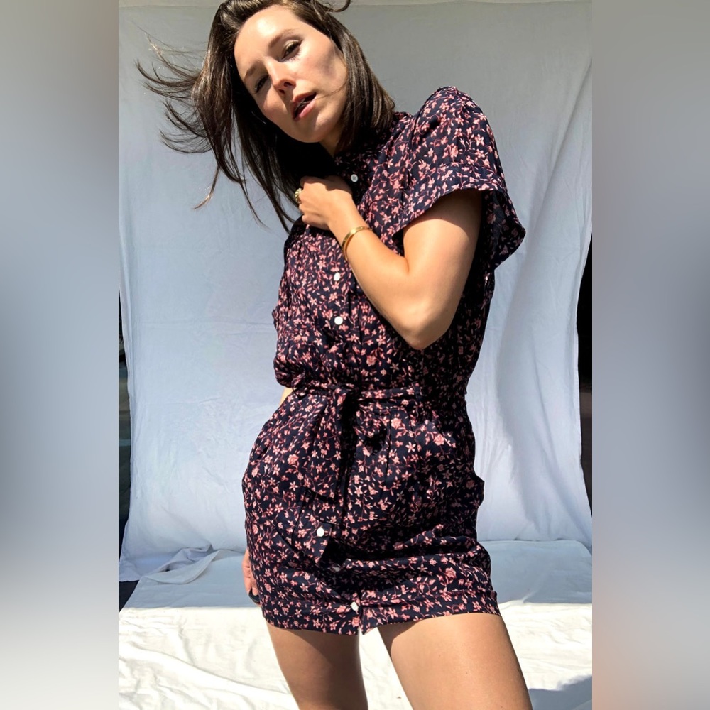 Frame Denim belted shirt dress Medium